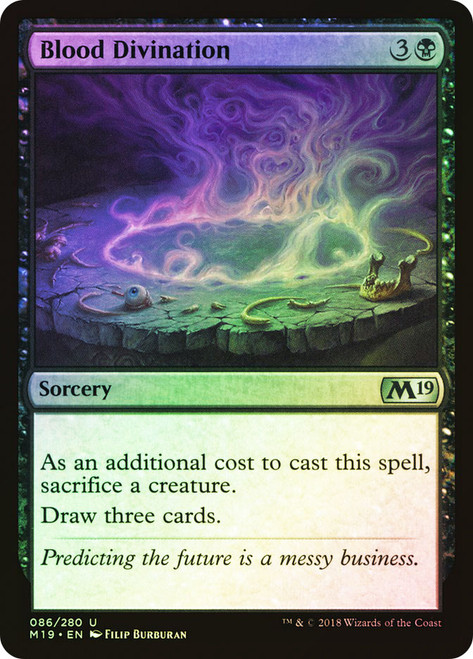 Blood Divination\nCore Set 2019\nSingle\nMagic The Gathering