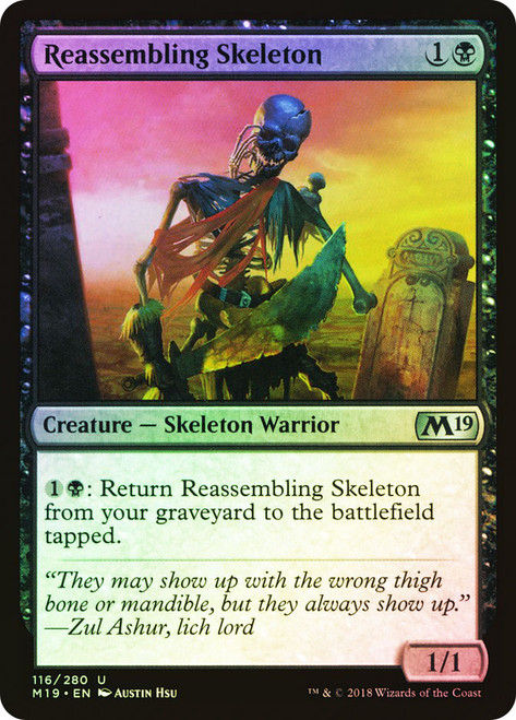 Reassembling Skeleton\nCore Set 2019\nSingle\nMagic The Gathering