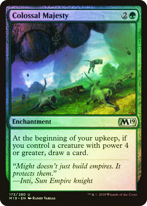 Colossal Majesty\nCore Set 2019\nSingle\nMagic The Gathering