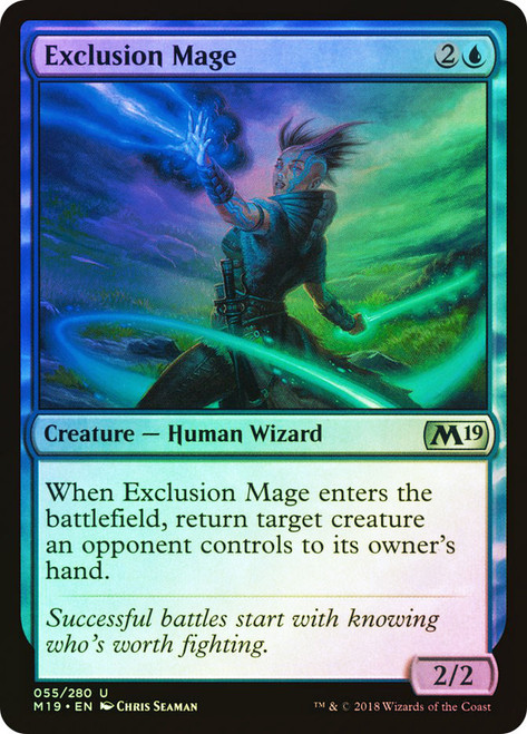Exclusion Mage\nCore Set 2019\nSingle\nMagic The Gathering