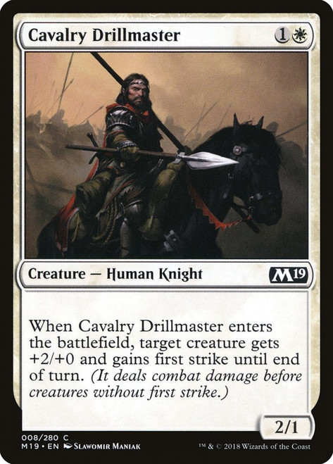 Cavalry Drillmaster\nCore Set 2019\nSingle\nMagic The Gathering