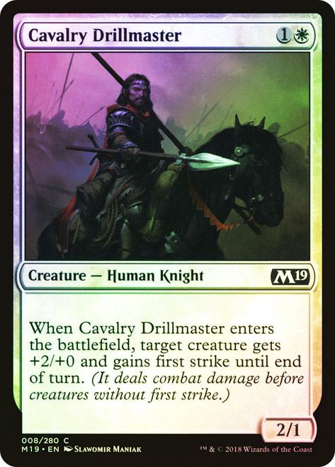 Cavalry Drillmaster\nCore Set 2019\nSingle\nMagic The Gathering