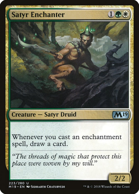 Satyr Enchanter\nCore Set 2019\nSingle\nMagic The Gathering