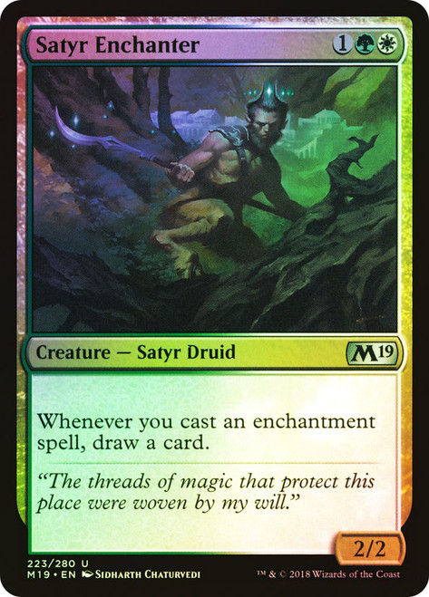 Satyr Enchanter\nCore Set 2019\nSingle\nMagic The Gathering