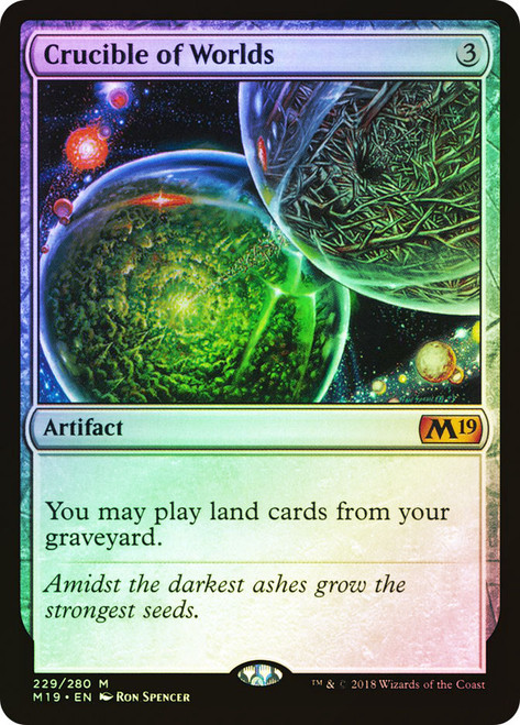 Crucible of Worlds\nCore Set 2019\nSingle\nMagic The Gathering