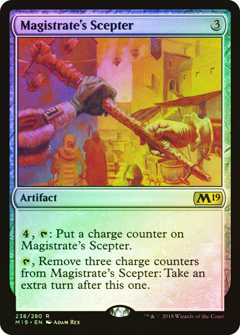 Magistrate's Scepter\nCore Set 2019\nSingle\nMagic The Gathering