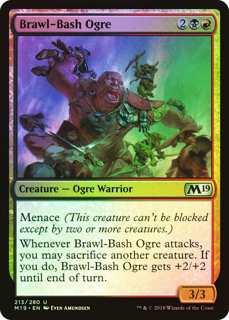 Brawl-Bash Ogre\nCore Set 2019\nSingle\nMagic The Gathering