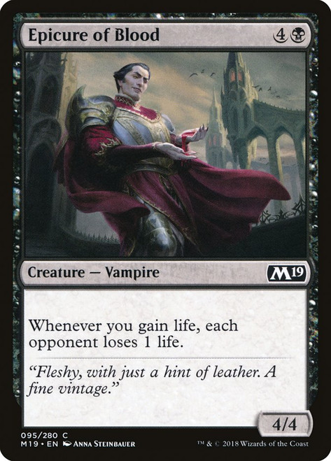 Epicure of Blood\nCore Set 2019\nSingle\nMagic The Gathering
