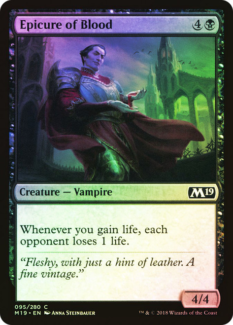 Epicure of Blood\nCore Set 2019\nSingle\nMagic The Gathering
