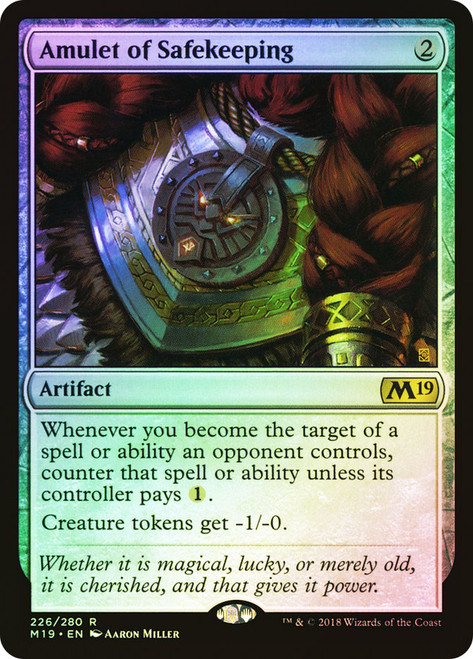 Amulet of Safekeeping\nCore Set 2019\nSingle\nMagic The Gathering