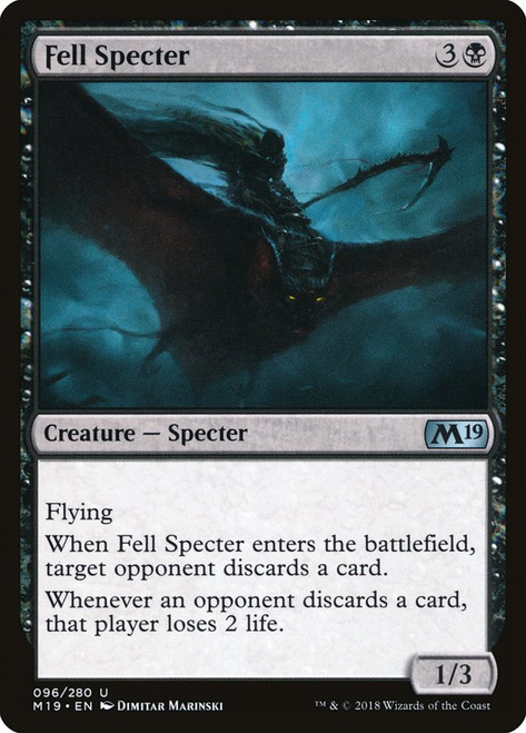 Fell Specter\nCore Set 2019\nSingle\nMagic The Gathering