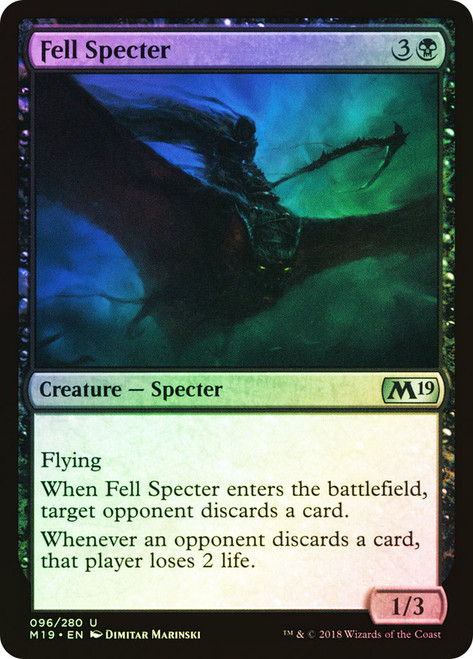 Fell Specter\nCore Set 2019\nSingle\nMagic The Gathering