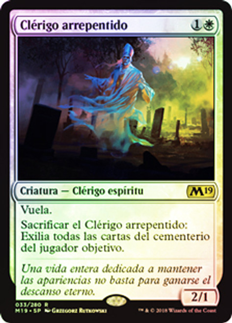 Remorseful Cleric
Core Set 2019 (Foil) - Spanish
Single
Magic The Gathering