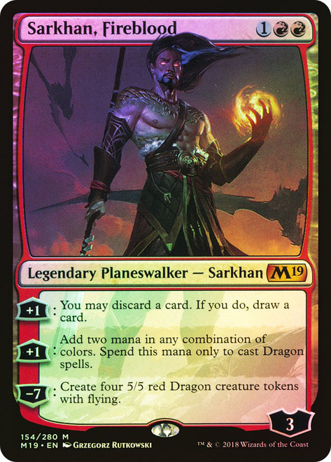 Sarkhan, Fireblood\nCore Set 2019\nSingle\nMagic The Gathering