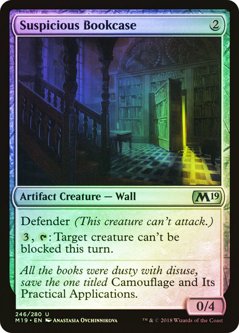 Suspicious Bookcase\nCore Set 2019\nSingle\nMagic The Gathering