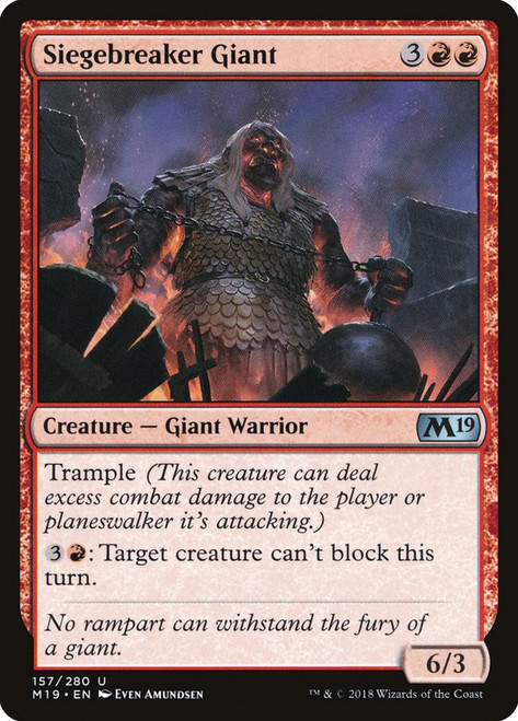 Siegebreaker Giant\nCore Set 2019\nSingle\nMagic The Gathering