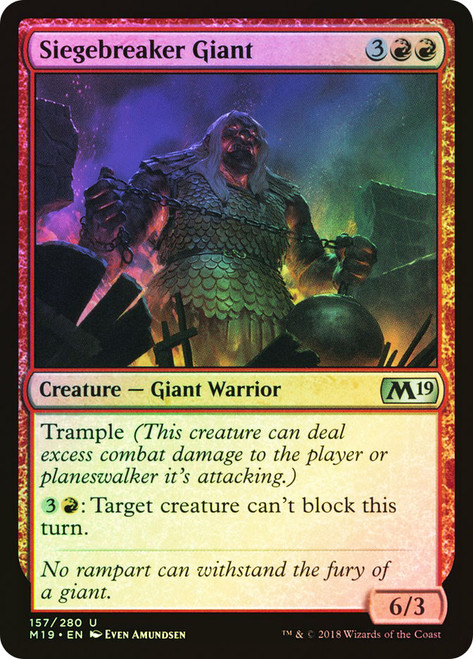 Siegebreaker Giant\nCore Set 2019\nSingle\nMagic The Gathering