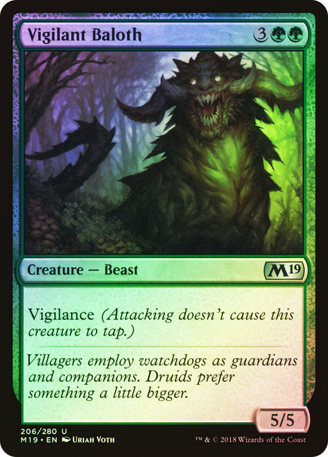 Vigilant Baloth\nCore Set 2019\nSingle\nMagic The Gathering