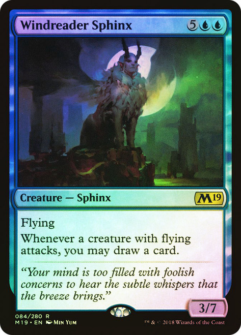 Windreader Sphinx\nCore Set 2019\nSingle\nMagic The Gathering
