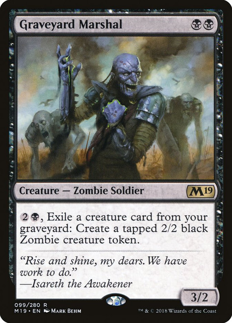 Graveyard Marshal\nCore Set 2019\nSingle\nMagic The Gathering