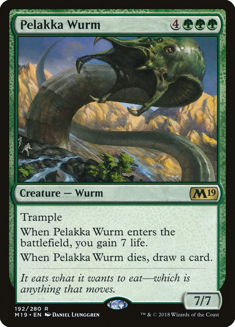 Pelakka Wurm\nCore Set 2019\nSingle\nMagic The Gathering