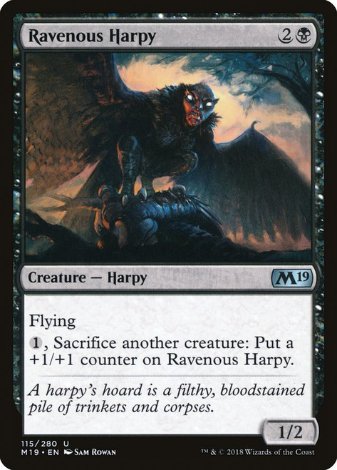 Ravenous Harpy\nCore Set 2019\nSingle\nMagic The Gathering