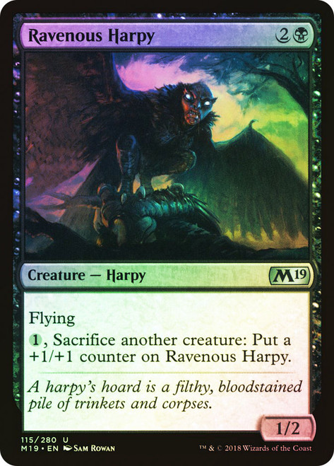Ravenous Harpy\nCore Set 2019\nSingle\nMagic The Gathering