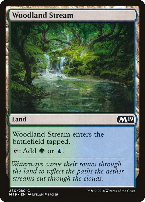 Woodland Stream\nCore Set 2019\nSingle\nMagic The Gathering