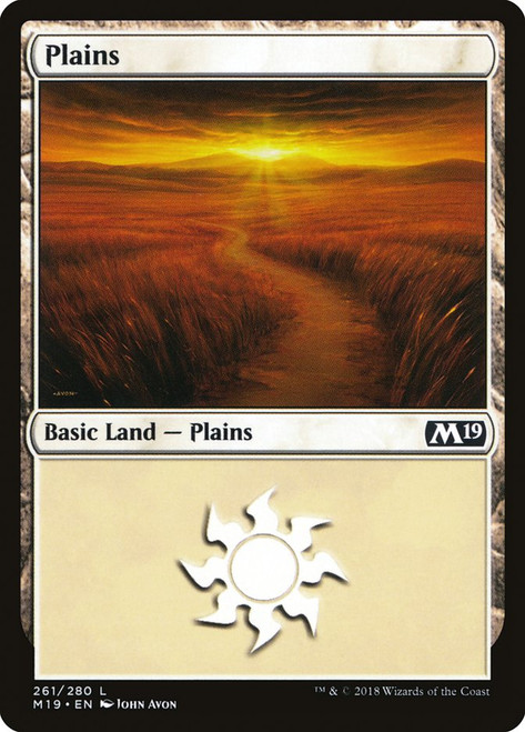 Plains (#261)\nCore Set 2019\nSingle\nMagic The Gathering