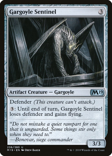 Gargoyle Sentinel\nCore Set 2019\nSingle\nMagic The Gathering