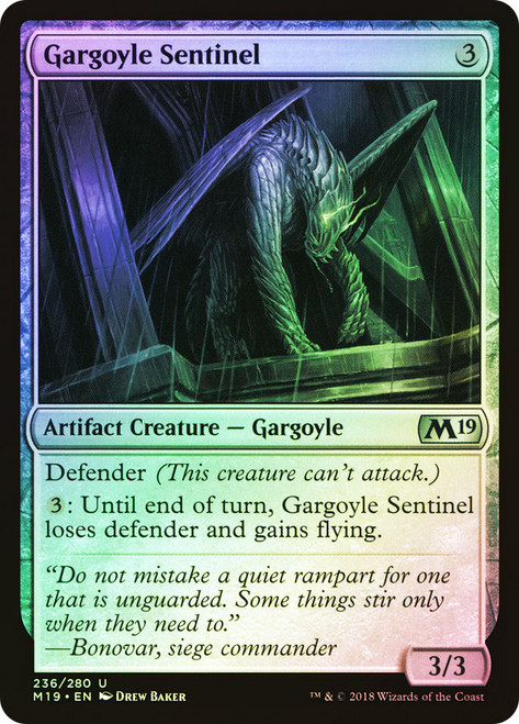 Gargoyle Sentinel\nCore Set 2019\nSingle\nMagic The Gathering