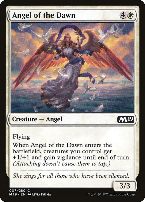 Angel of the Dawn\nCore Set 2019\nSingle\nMagic The Gathering