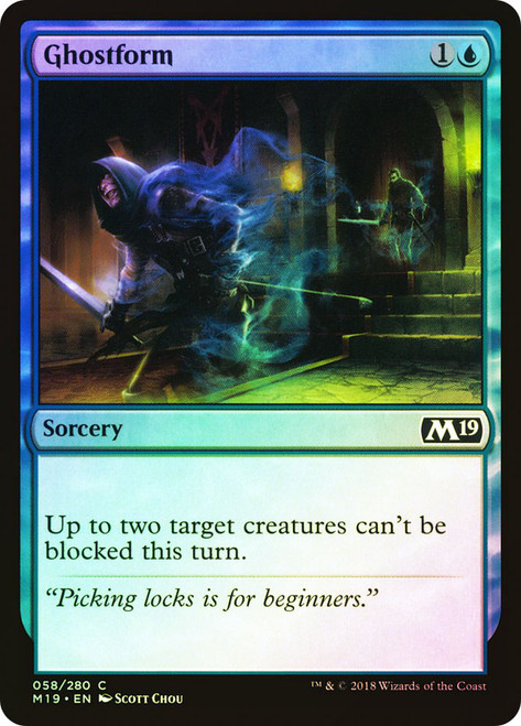 Ghostform\nCore Set 2019\nSingle\nMagic The Gathering