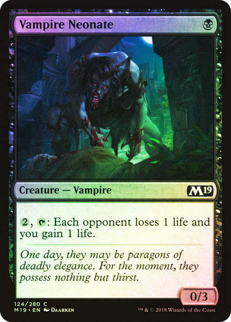 Vampire Neonate\nCore Set 2019\nSingle\nMagic The Gathering
