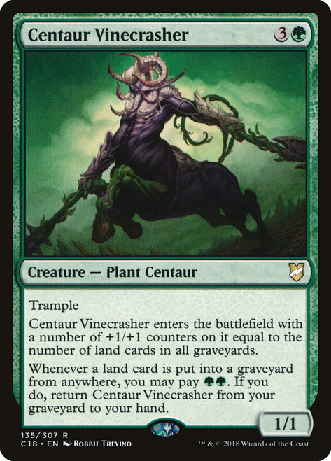 Centaur Vinecrasher\nCommander: 2018 Edition\nSingle\nMagic The Gathering
