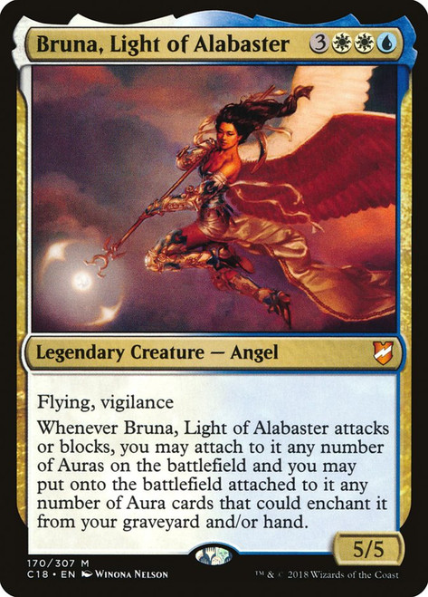 Bruna, Light of Alabaster\nCommander: 2018 Edition\nSingle\nMagic The Gathering