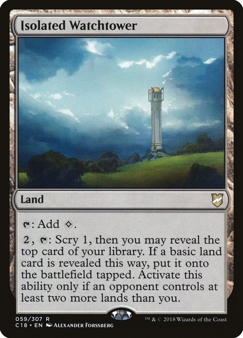 Isolated Watchtower\nCommander: 2018 Edition\nSingle\nMagic The Gathering