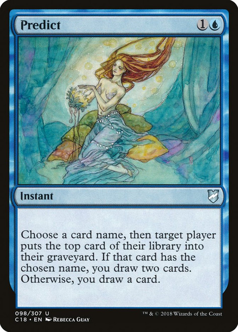Predict\nCommander: 2018 Edition\nSingle\nMagic The Gathering
