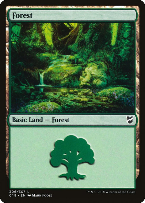 Forest (#306)\nCommander: 2018 Edition\nSingle\nMagic The Gathering