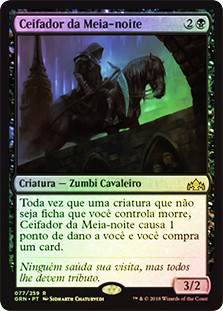 Midnight Reaper
Guilds of Ravnica (Foil) - Portuguese
Single
Magic The Gathering