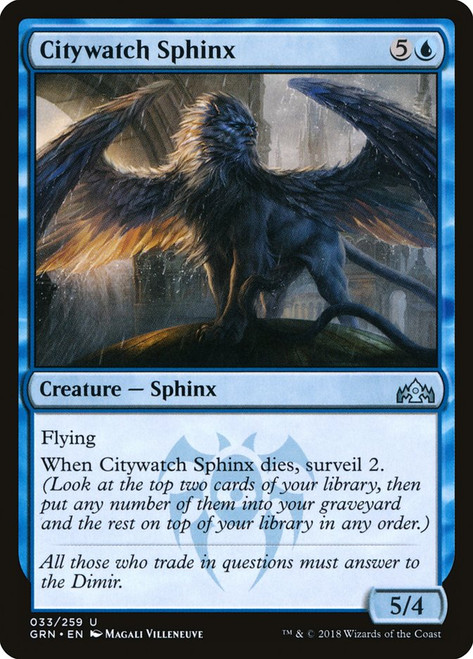 Citywatch Sphinx\nGuilds of Ravnica\nSingle\nMagic The Gathering