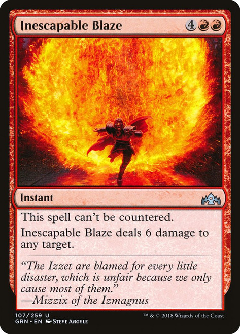 Inescapable Blaze\nGuilds of Ravnica\nSingle\nMagic The Gathering