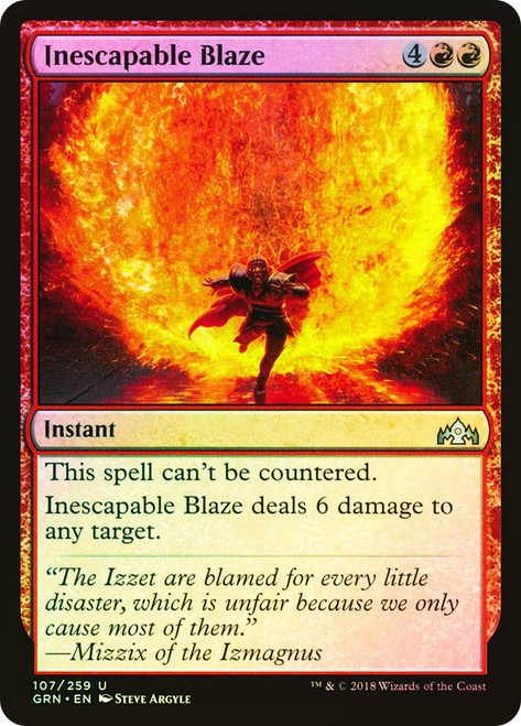 Inescapable Blaze\nGuilds of Ravnica\nSingle\nMagic The Gathering