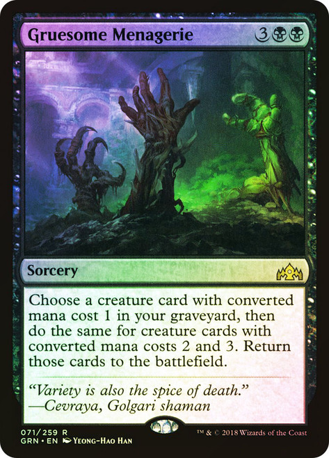 Gruesome Menagerie\nGuilds of Ravnica\nSingle\nMagic The Gathering
