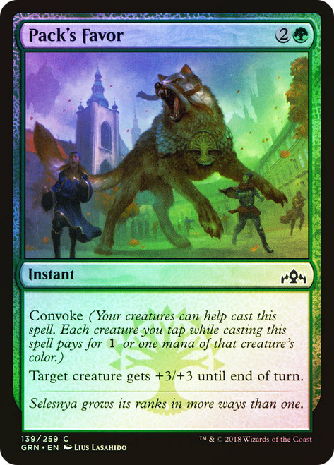 Pack's Favor\nGuilds of Ravnica\nSingle\nMagic The Gathering