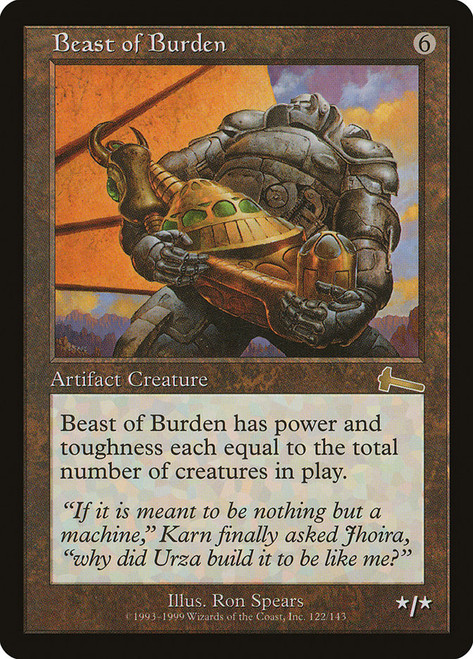 Beast of Burden\nUrza's Legacy\nSingle\nMagic The Gathering