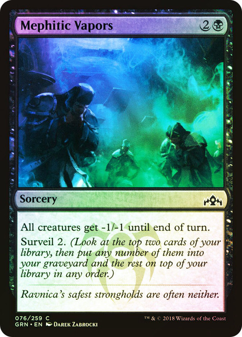 Mephitic Vapors\nGuilds of Ravnica\nSingle\nMagic The Gathering