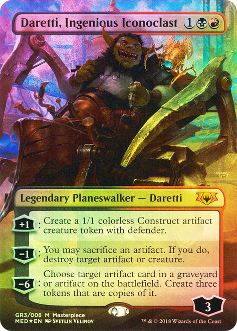 Daretti, Ingenious Iconoclast (Borderless)\nMythic Edition\nSingle\nMagic The Gathering