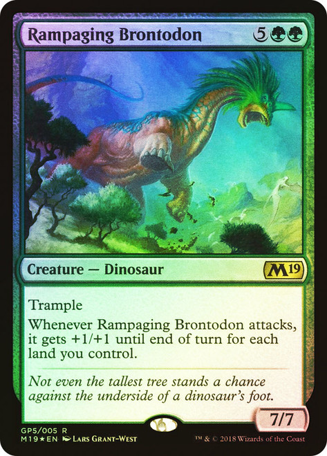 Rampaging Brontodon (Gift Pack)\nCore Set 2019\nSingle\nMagic The Gathering