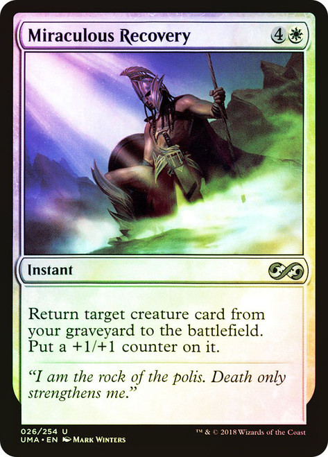 Miraculous Recovery\nUltimate Masters\nSingle\nMagic The Gathering